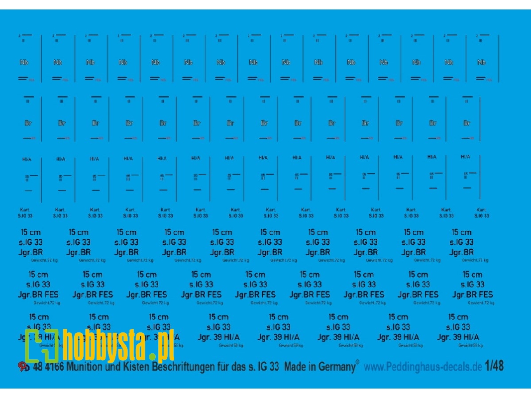 Ammo And Box Markings For Sig 33 Heavy Infantrie Gun As. (Ped4173) - image 1