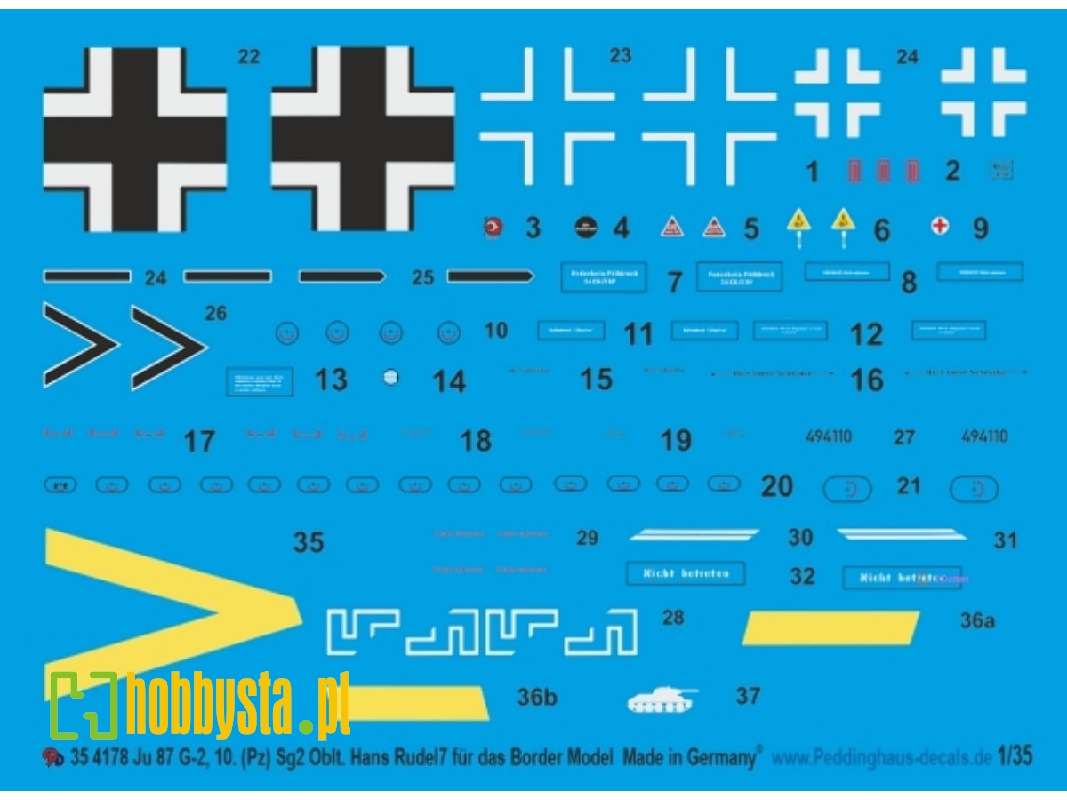 Ju 87 G-2, 10.(Pz) Sg2 Oblt Hans Ulrich Rudel - For Border Kit - image 1