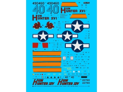 P47 Hun Hunter Xvi - Tennessee Air Museum And Hun Hunter Xiv Lt. Col. Gilbert O. Wieland. C.O. 65th Fs, 1944 - image 1