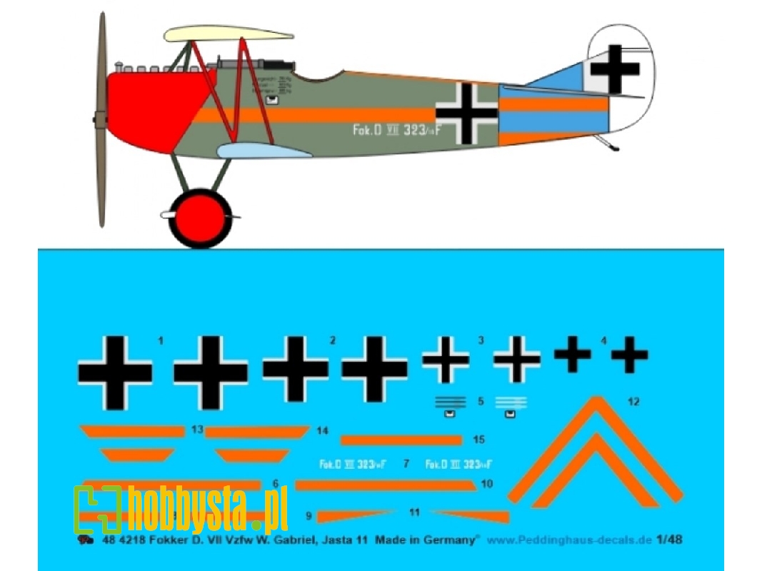 Fokker D.Vii Vzfw W. Gabriel, Jasta 11 - image 1