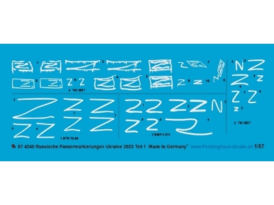 Russian Armored Vehicles Markings (Ukraine 2023) Set No.1 - image 1