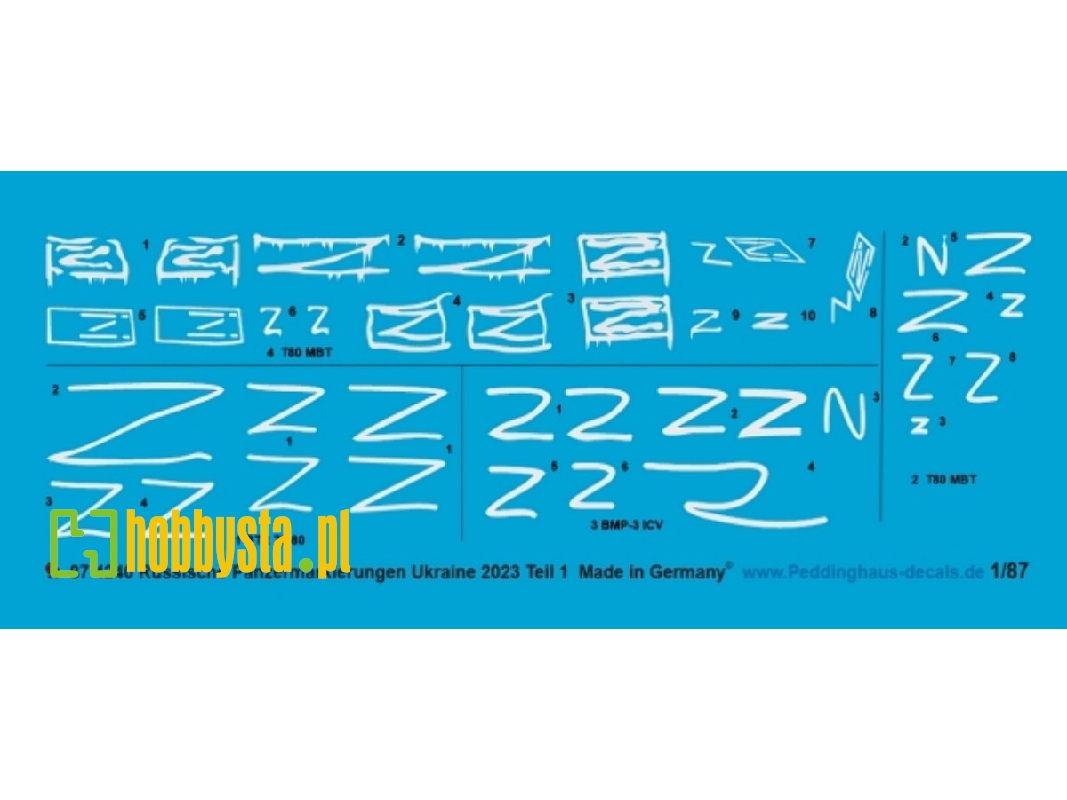 Russian Armored Vehicles Markings (Ukraine 2023) Set No.1 - image 1