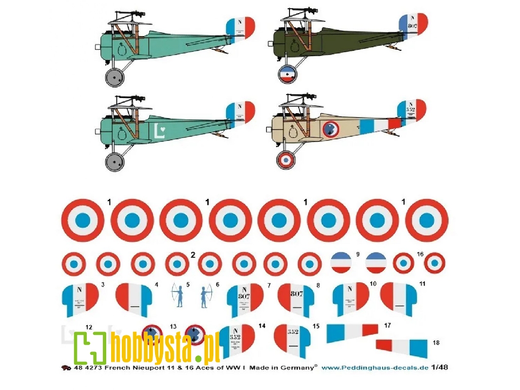 French Nieuport 11 And 16 Aces Of Ww I - image 1