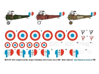 Nieuport N124 Lafayette Escadrille: Nieuport 16 (Rockwell, Hall And Pavelka) Aces Of Ww I - image 1
