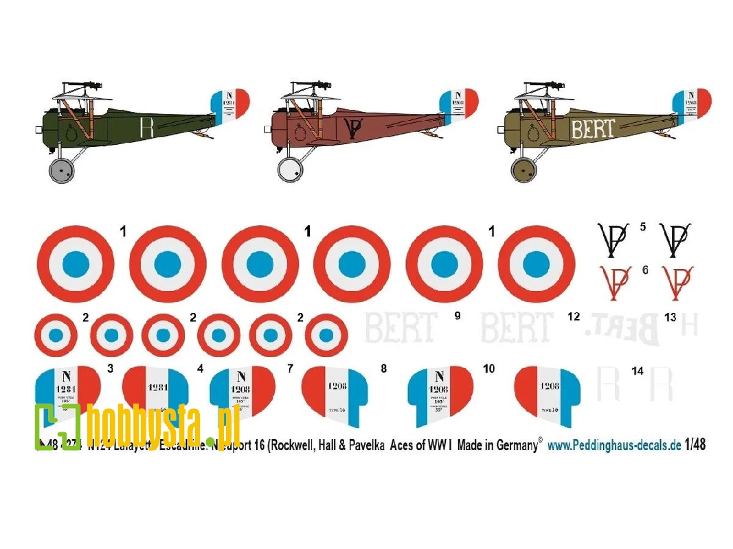 Nieuport N124 Lafayette Escadrille: Nieuport 16 (Rockwell, Hall And Pavelka) Aces Of Ww I - image 1