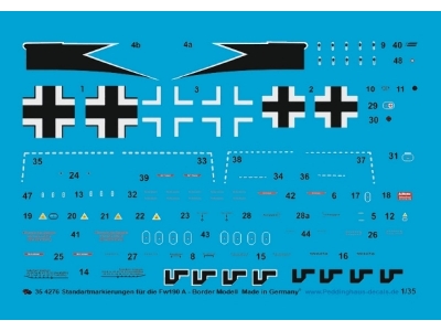 Focke-wulf  Fw 190 A Standard Markings (For Border Model Kits) - image 1