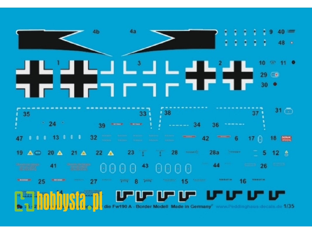 Focke-wulf  Fw 190 A Standard Markings (For Border Model Kits) - image 1