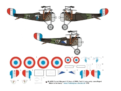 French Nieuport 17 Aces Of Wwi - Part 1 (Dorme- Se Sevin - Brocart) - image 1
