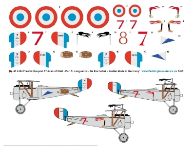 French Nieuport 17 Aces Of Wwi - Part 5 (Languedoc - De Rochefort - Soulier) - image 1