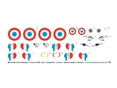 French Nieuport 17 Aces Of Wwi - Part 7 (Gaudermen - Doumer - Laplasse) - image 1