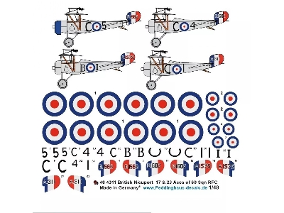 British Nieuport 17 And 23 Aces Of 60 Sqn Rfc - image 1