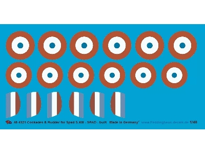 Cockades And Rudder For Spad S.Xiii - Spad-built - image 1