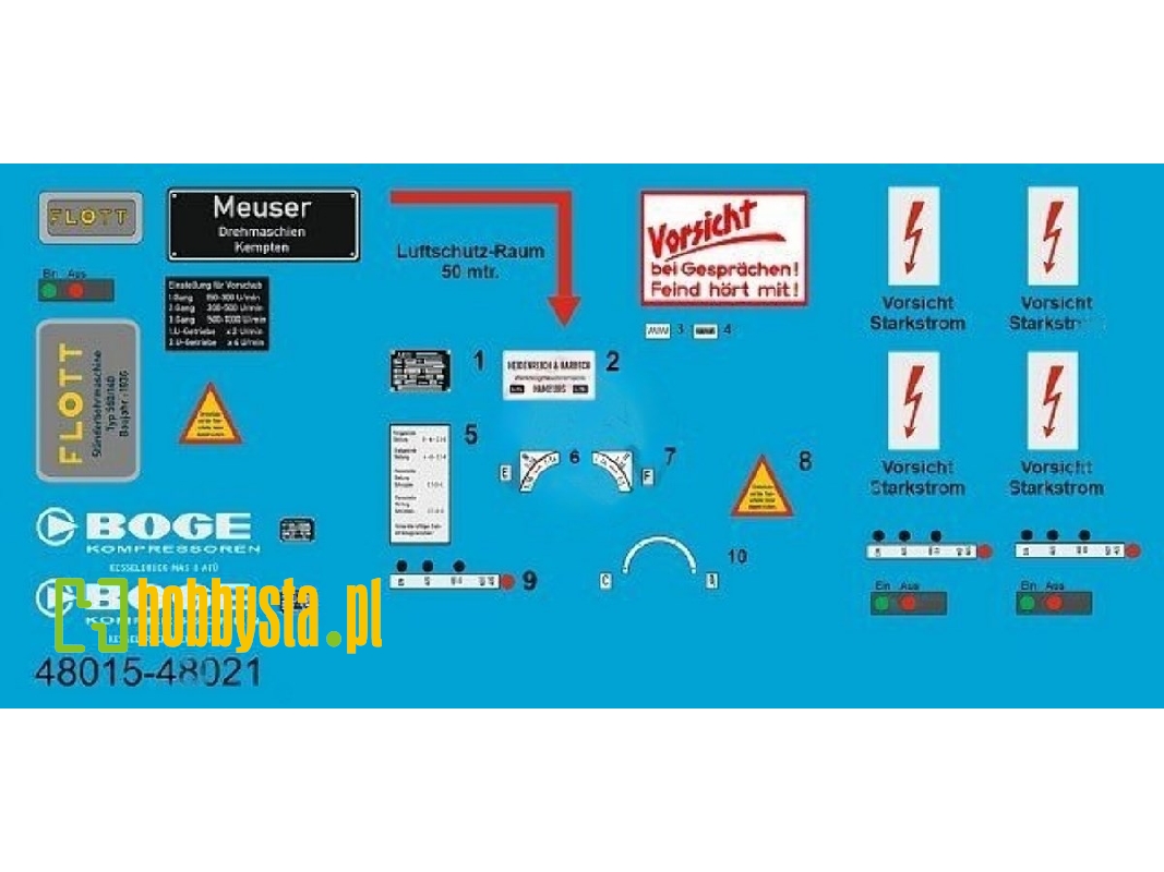 German Panzerwerk Workshop Machinery Markings & Signs Wwii - image 1