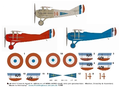 French Spad S. Xiii Aces Of Wwi (Spad-built, Late Pre-production: Madon, Douchy And Guerrier) - image 1