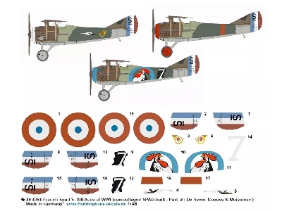 French Spad S. Xiii Aces Of Wwi (Camouflaged Spad-built - Part 2: De Sevin, Roques And Moissinac) - image 1