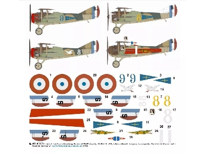 French Balloon Busting Aces Of Wwi (Early Spad S. Xiii, Bleriot-built: Boyau, Bourjade, Sardier And Ducornet ) - image 1