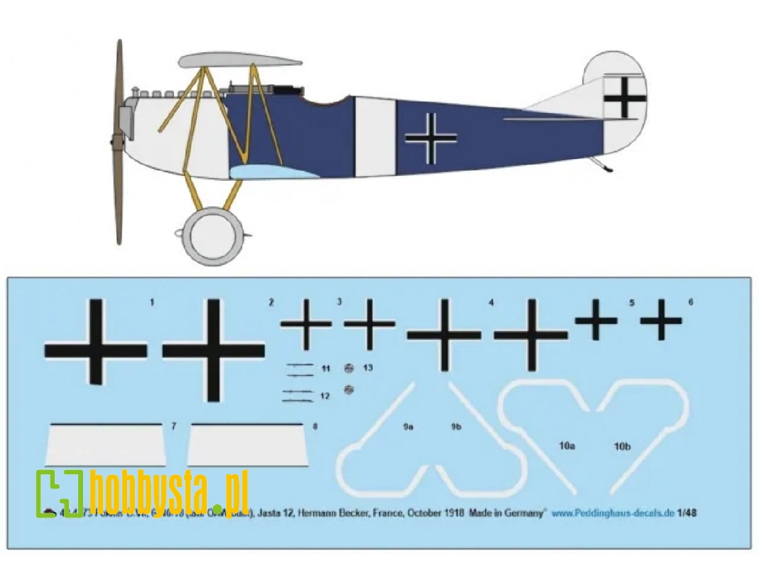 Fokker D.Vii, 6340/18 (Late Oaw Built), Jasta 12, Hermann Becker, France, October 1918 - image 1