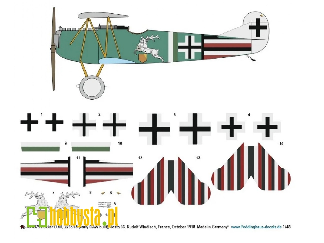 Fokker D.Vii, 2235/18 (Early Oaw Built), Jasta 66, Rudolf Windisch, France, October 1918 - image 1