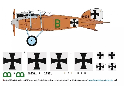 Albatros D.I, S.437/16, Jasta 2, Erwin Böhme, France, Late Autumn 1916 - image 1