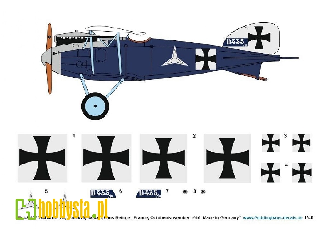 Albatros D.I, S.435/16, Jasta 1, Hans Bethge, France, October/November 1916 - image 1