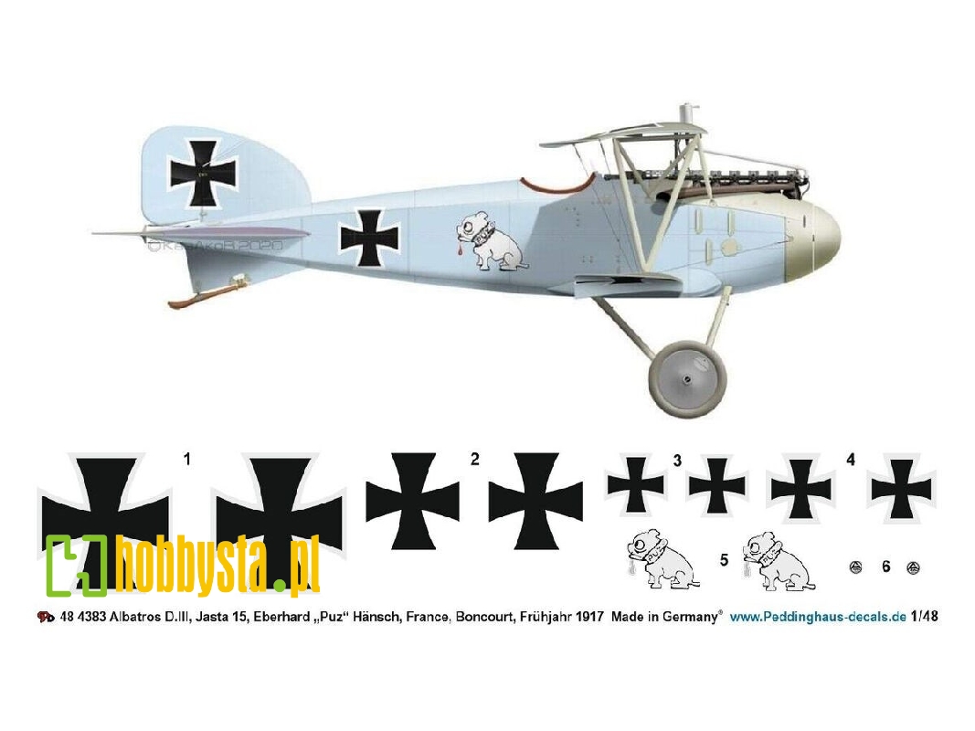 Albatros D.Iii, Jasta 15, Eberhard 'puz' Hänsch, France, Boncourt, Spring 1917 - image 1