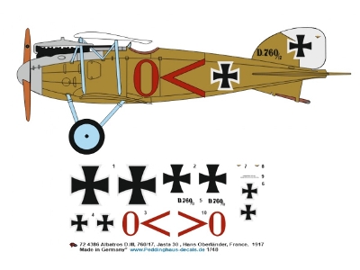 Albatros D.Iii, 760/17, Jasta 30, Hans Oberländer, France,  1917 - image 1