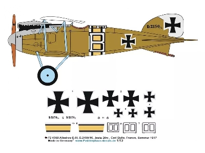 Albatros D.Iii, D.2150/16, Jasta 28w, Carl Bolle, France, Summer 1917 - image 1