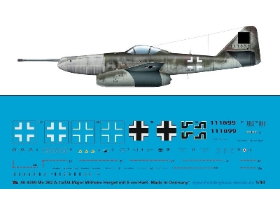 Me 262 A-1a/U4 Major Wilhelm Herget With 5cm Kwk, München-riem, April 1945 - image 1