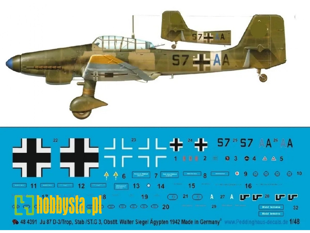 Ju 87 D-3/Trop, Stab/St.G 3, Oberstl. Walter Siegel, Egypt 1942 - image 1