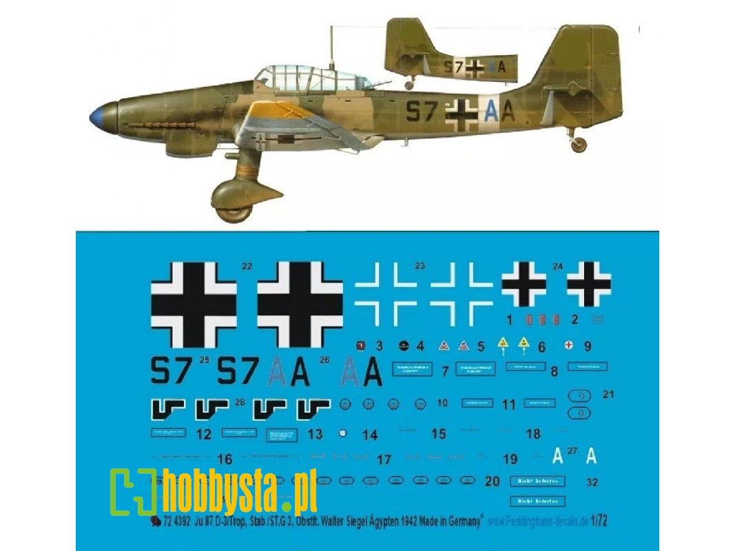 Ju 87 D-3/Trop, Stab/St.G 3, Oberstl. Walter Siegel, Egypt 1942 - image 1