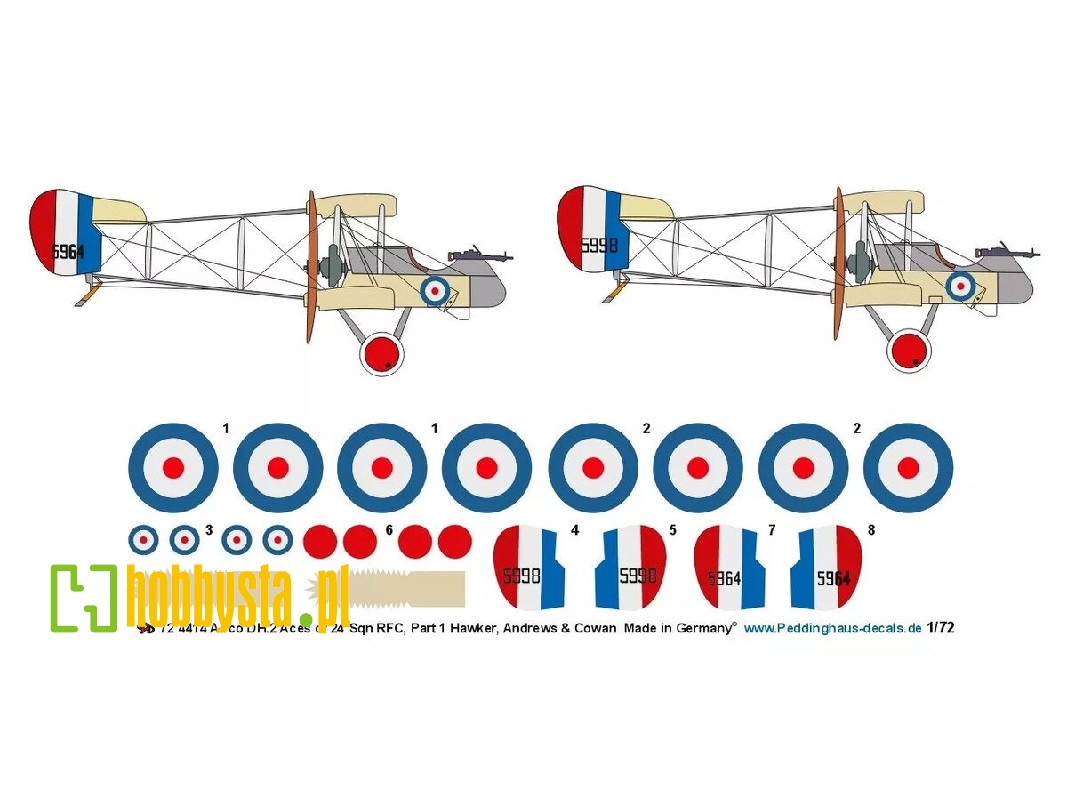 Airco Dh.2 Aces Of 24 Sqn Rfc, Part 1 Hawker, Andrews And Cowan - image 1