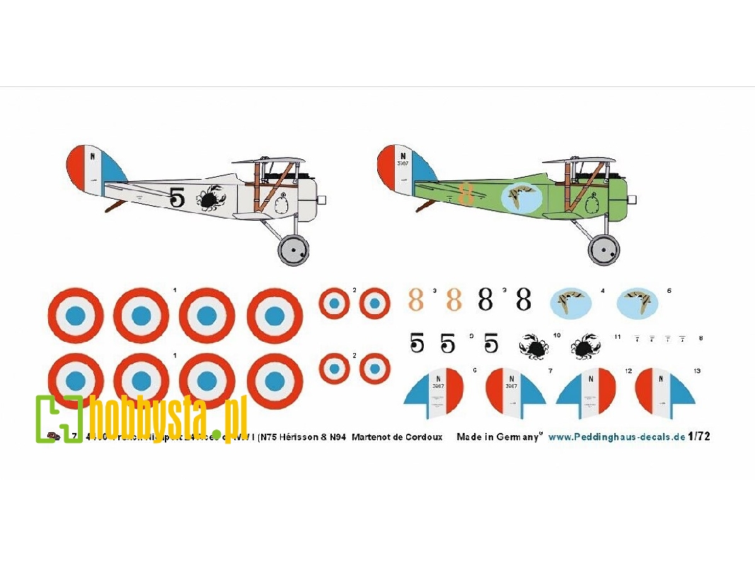 French Nieuport 24 Aces Of Wwi (N75 Hérisson & N94  Martenot De Cordoux) - image 1
