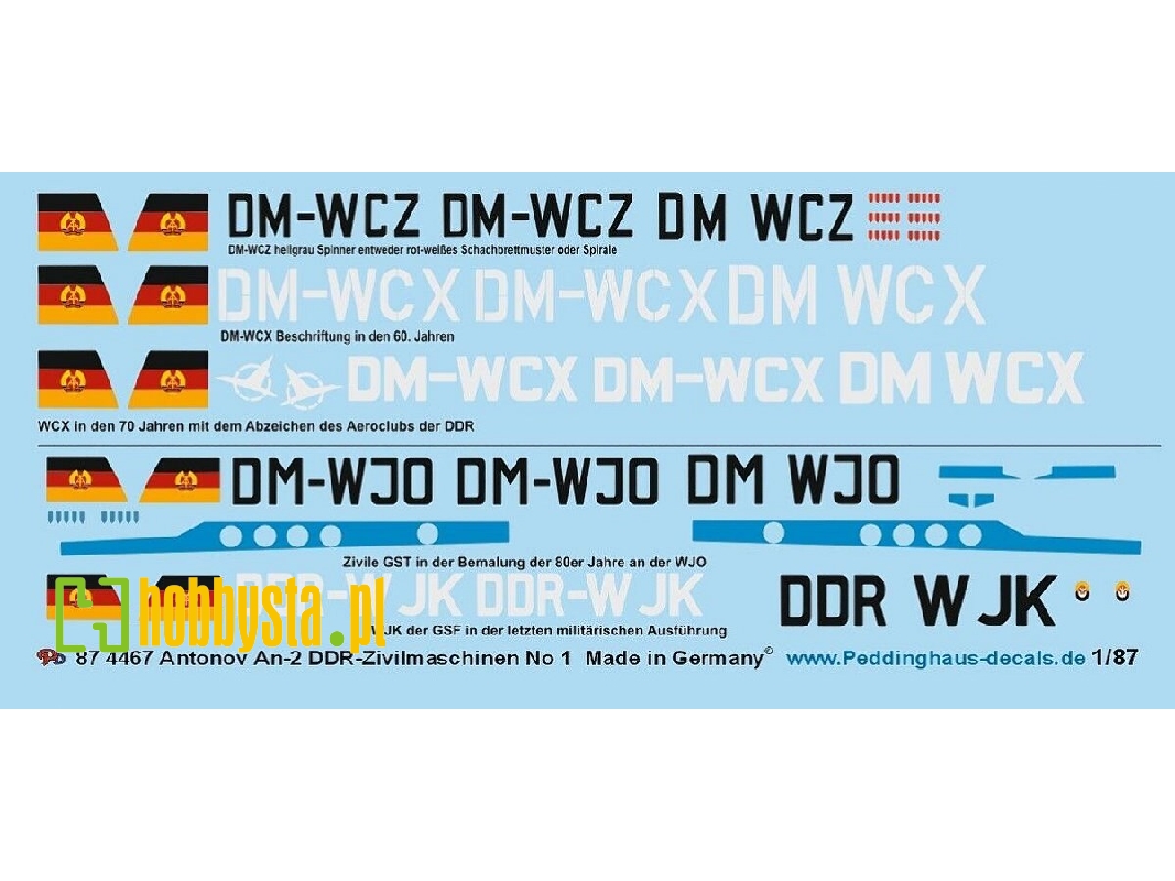 Antonov An-2 Ddr Civil Aircraft Set 1 - image 1
