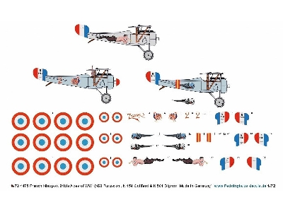 French Nieuport 24bis Aces Of Wwi (N62 Tarson, N 154 Coiffard & N 561 Bignon) - image 1