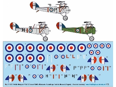 British Nieuport 24 & 27 Aces Of Wwi (Mannock, Cummings, Patrick, Moore & Rogers) - image 1