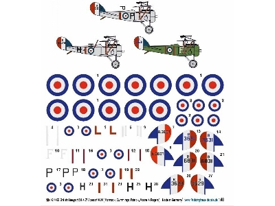 British Nieuport 24 & 27 Aces Of Wwi (Mannock, Cummings, Patrick, Moore & Rogers) - image 1