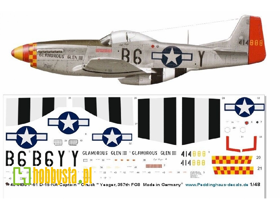 P-51 D-15-na Captain 'chuck' Yeager, 357th Fg - image 1