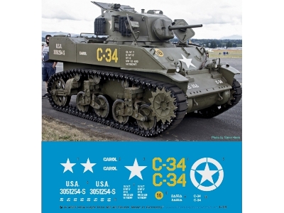 Us Light Tank M3 A3 Stuart Decals - image 1