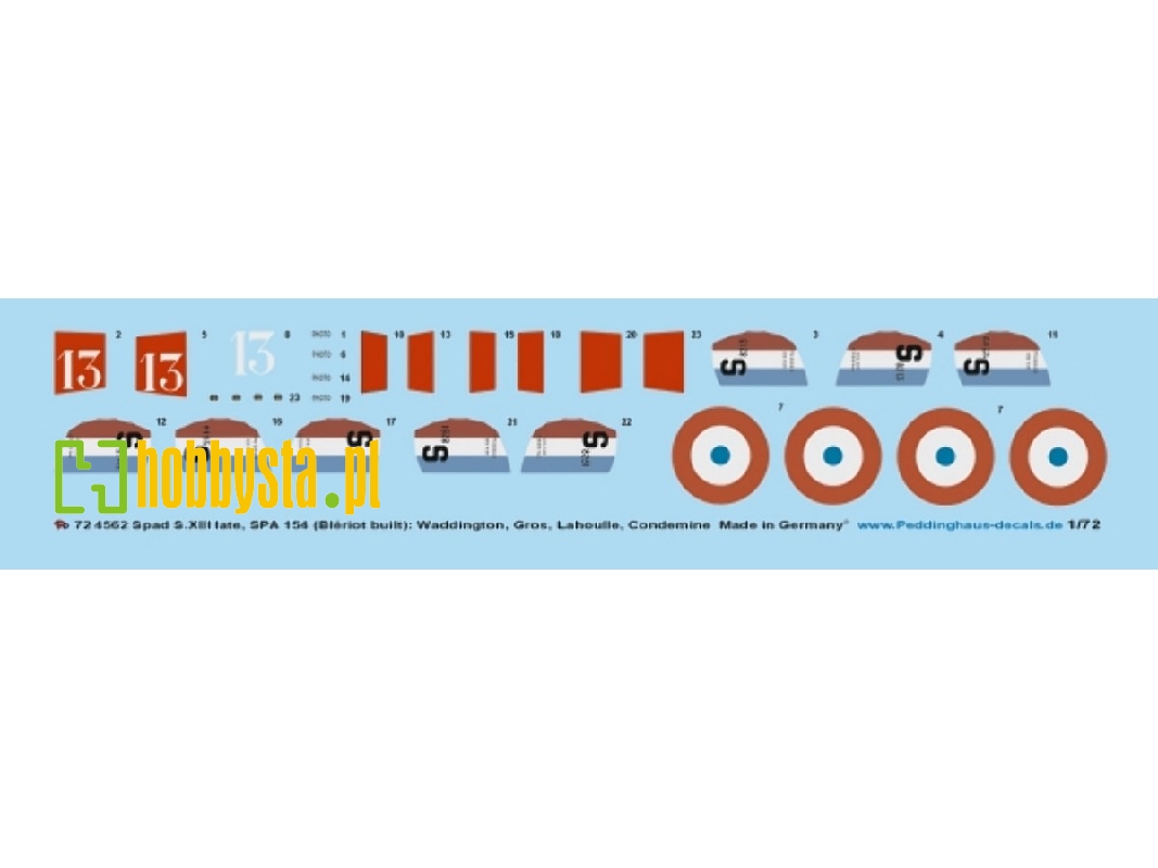 Spad S.Xiii Late, Spa 154 (Blériot Built): Waddington, Gros, Lahoulle And Condemine - image 1