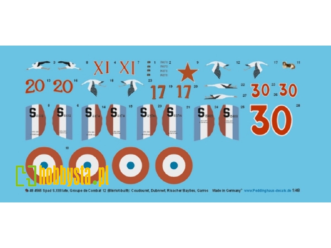 Spad S.Xiii Late, Groupe De Combat 12 (Blériot-built): Coudouret, Dubnnet, Risacher/Baylies And Garros - image 1
