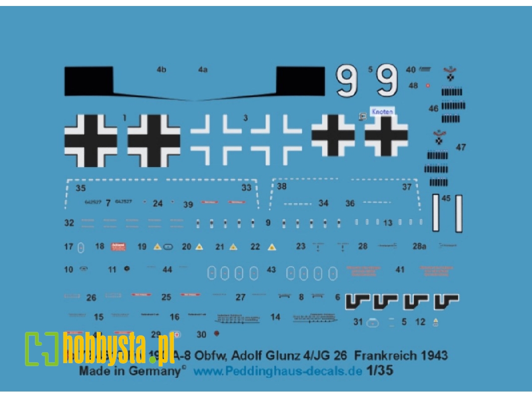 Focke Wulf Fw-190 A-8 - Ofwb- Adolf Glanz (France 1943) - image 1