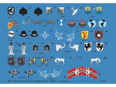German Wwii U-boot Flotilla Coat Of Arms And Flags No.1 - image 1