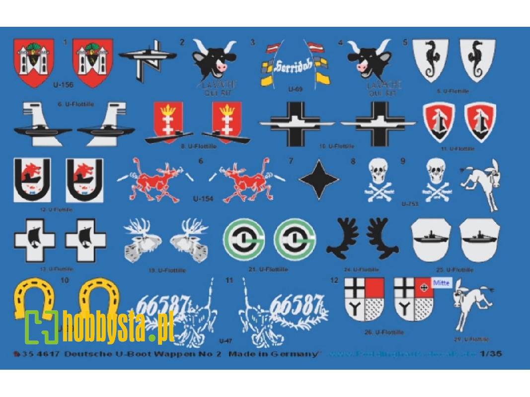 German Wwii U-boot Flotilla Coat Of Arms And Flags No.2 - image 1