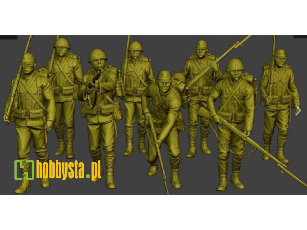 Japanese Wwii Infantry Soldiers Standing (8 Figures) - image 1 Japanese Wwii Infantry Soldiers Standing (8 Figures) - image 1
