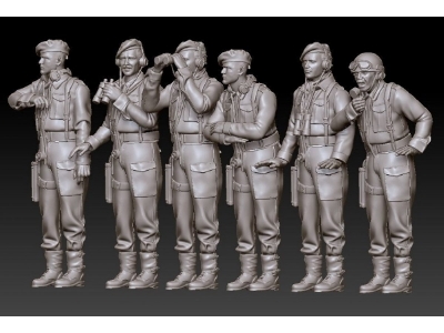 British Wwii Tank Crew (6 Figures) - image 1