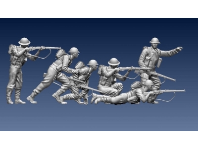 British Wwii Infantry Attacking (6 Figures) - image 1