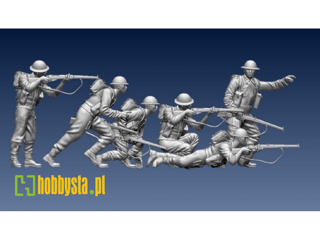 British Wwii Infantry Attacking (6 Figures) - image 1