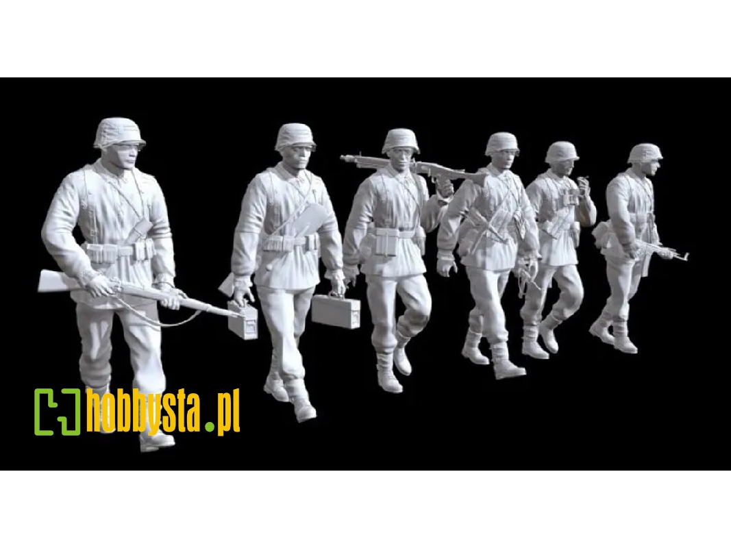 6 Waffen Ss Soldiers Marching - image 1