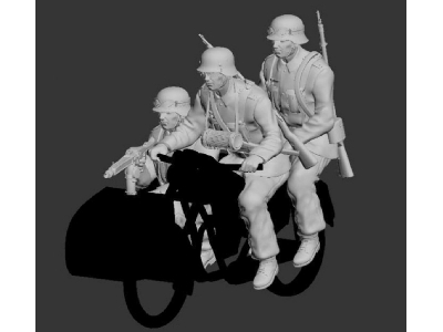 German Motorbike Crew 3 Soldiers - image 1