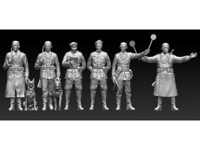 6 Soldiers Mp With 2 Dogs - image 1
